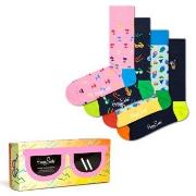 Happy socks Strumpor 4P Tropical Day Socks Gift Box Rosa/Blå bomull St...