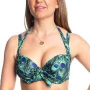 Missya Rose Bikini Strapless Halterneck Print Grön F 85 Dam