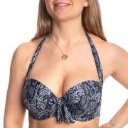 Missya Rose Bikini Strapless Halterneck Print Svart mönstrad D 75 Dam