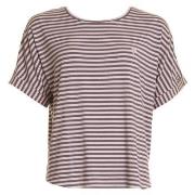 Missya Softness Stripe SS T-shirt Plommon modal Medium Dam