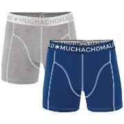 Muchachomalo Kalsonger 2P Cotton Stretch Basic Boxers Blå/Grå bomull M...