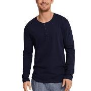 Schiesser Mix and Relax Long Sleeve Shirt Button Mörkblå bomull Medium...