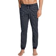 Schiesser Mix and Relax Lounge Pants With Cuffs Blå Mönstrad bomull X-...
