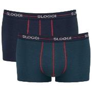 Sloggi Kalsonger 2P For Men Start Hip Blå/Grön bomull XX-Large Herr