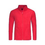 Stedman Active Fleece Jacket For Men Röd polyester Medium Herr