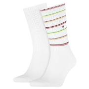 Tommy Hilfiger Strumpor 2P Men Sport Stripe Socks Vit Strl 39/42 Herr