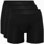 Resteröds Kalsonger 3P Bamboo Boxer Long leg Svart XX-Large Herr