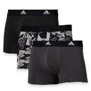 adidas Kalsonger 3P Active Flex Cotton Trunk Svart/Grå bomull Large He...