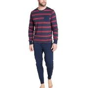 Jockey Cotton Pyjama Knit Blå/Röd bomull XX-Large Herr