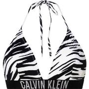 Calvin Klein Print Triangle Bikini Top Zebra X-Large Dam