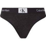 Calvin Klein Trosor CK96 Cotton Thong Svart bomull X-Large Dam