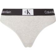 Calvin Klein Trosor CK96 Cotton Thong Ljusgrå bomull Large Dam