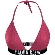 Calvin Klein Instense Power Triangle Bikini Top Rosa nylon Large Dam