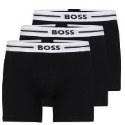 BOSS Kalsonger 3P Solid Cotton Bold Boxer Svart bomull X-Large Herr