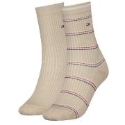 Tommy Hilfiger Strumpor 2P Coastal Stripe Tencel Socks Beige Strl 35/3...