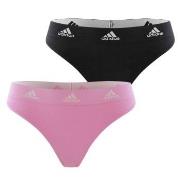 adidas Trosor 2P Underwear Brazilian Thong Svart/Rosa bomull Small Dam