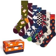 Happy Sock A Wild Week Socks Gift Set Strumpor 7P Flerfärgad bomull St...