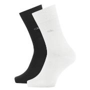 Calvin Klein Strumpor 2P Carter Casual Flat Knit Sock Svart/Vit Strl 4...