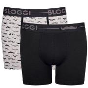 Sloggi Kalsonger 2P Men GO Movember Short Svart/Vit bomull Medium Herr