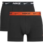 Nike Kalsonger 2P Everyday Cotton Stretch Trunk Svart/Orange bomull La...
