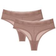 Triumph Trosor 2P Tempting Sheer Highwaist String Beige polyester X-La...