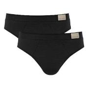 Sloggi Kalsonger 2P For Men GO Natural Brief Svart bomull Small Herr