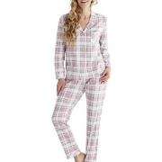 Damella Checked Cotton Pyjamas Rosa Mönstrad bomull XX-Large Dam