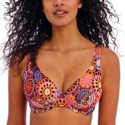 Freya Santiago Nights UW High Apex Bikini Top Rosa Mönstrad I 75 Dam