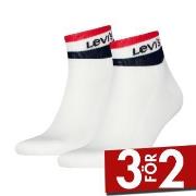 Levis Strumpor 2P Mid Cut Stripe Socks Vit Strl 35/38