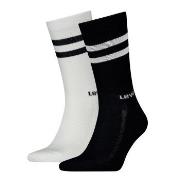 Levis Strumpor 2P Regular Cut Stripe Socks Svart/Vit Strl 35/38