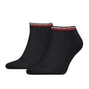 Tommy Men Uni TJ Iconic Sneaker Sock Strumpor 2P Svart bomull Strl 39/...