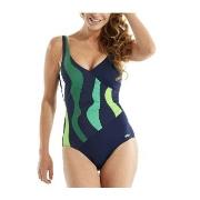Damella Julia Basic Swimsuit Blå/Grön 46 Dam