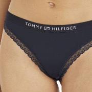 Tommy Hilfiger Trosor Tonal Logo Lace Thong Marin Small Dam