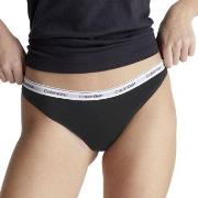 Calvin Klein Trosor Modern Logo Thong Svart bomull X-Large Dam