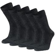 Seger Strumpor 5P Basic Cotton Socks Svart Strl 35/38