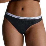 Calvin Klein Trosor Lace Thong Svart polyamid Small Dam