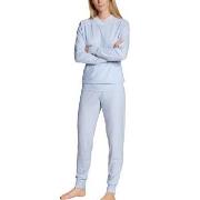 Calida Elegant Dreams Pyjama With Cuff Ljusblå modal XX-Small Dam