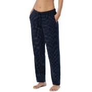 Schiesser Mix and Relax Jersey Long Lounge Pants Blå Mönstrad bomull 4...