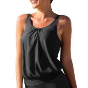 Wiki Loose Tankini Top Svart C/D Small Dam