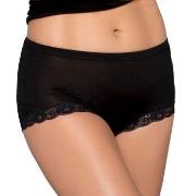 Lady Avenue Trosor Silk Jersey Panty With Lace Svart silke Large Dam