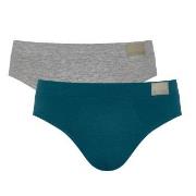 Sloggi Kalsonger 2P For Men GO Natural Brief Blå/Grå bomull Small Herr