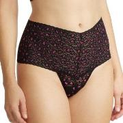 Hanky Panky Trosor 2P Cross Dyed Leopard Retro Thong Svart/Rosa One Si...