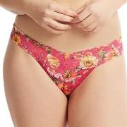 Hanky Panky Trosor 3P Printed Low Rise Thong Rosa blommig nylon One Si...