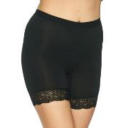 Lady Avenue Bamboo Short Leggings With Lace Svart Bambu X-Large Dam