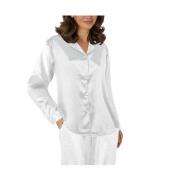Lady Avenue Satin Pyjama With Short Sleeves Benvit silke X-Small Dam