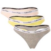 Calvin Klein Trosor 9P Carousel Thongs Rosa/Gul bomull Large Dam