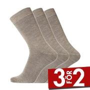 Dovre Strumpor 3P No Elastic Twin Socks Beige bomull Strl 45/48 Herr