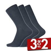 Dovre Strumpor 3P No Elastic Twin Socks Marin bomull Strl 40/45 Herr