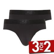 Jockey Kalsonger 2P Microfiber Air Brief Svart polyamid Large Herr