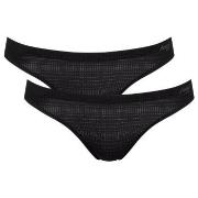 Sloggi Trosor 6P ZERO Motion Mini Brief Svart polyester Large Dam